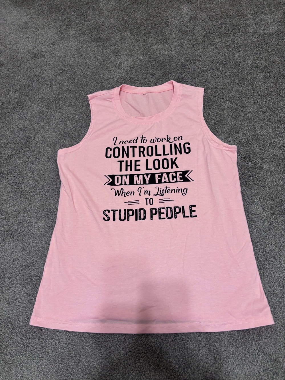 Womens Pink Sleeveless muscle tank size XL
